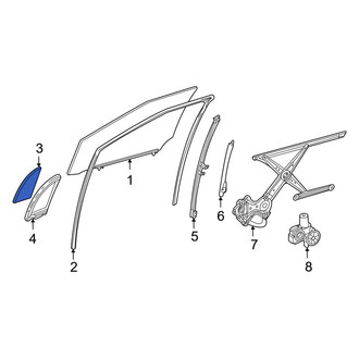 Toyota OE - Front Left Vent Window Assembly