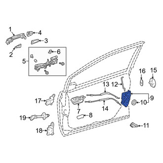 Toyota OE - Front Left Door Latch Assembly
