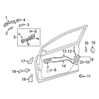 Toyota OE - Front Door - Lock & Hardware
