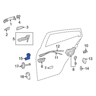 Toyota OE - Rear Right Upper Door Hinge