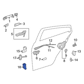 Toyota OE - Rear Left Lower Door Hinge