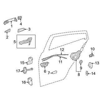 Toyota OE - Rear Door - Lock & Hardware