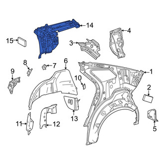 Toyota OE - Rear Left Inner Quarter Panel Reinforcement