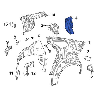 Toyota OE - Rear Left Outer Quarter Panel Reinforcement