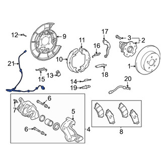 Toyota OE - Rear Left ABS Wheel Speed Sensor Wiring Harness