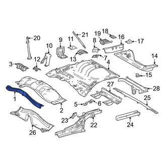 Toyota OE - Rear Upper Floor Pan Crossmember