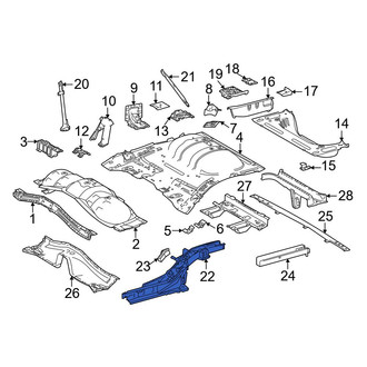 Toyota OE - Rear Left Floor Side Rail
