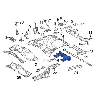 Toyota OE - Rear Lower Floor Pan Crossmember
