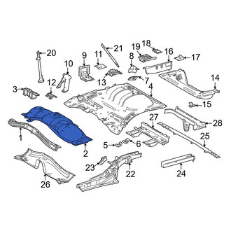 Toyota OE - Rear Center Floor Pan Crossmember