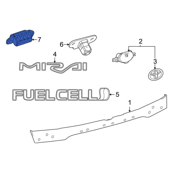 Toyota OE 8484028020 Rear Trunk Lid Release Switch