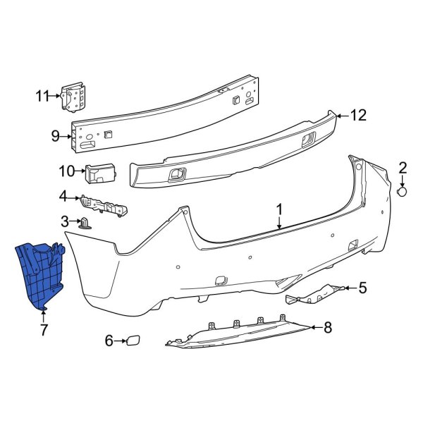 Toyota OE 5259162010 - Rear Right Bumper Seal