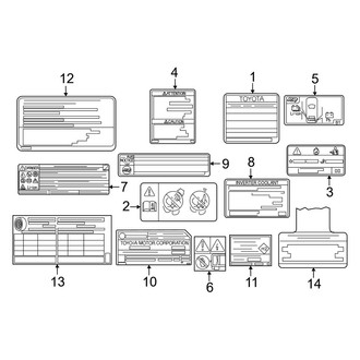 Toyota OE - Information Labels - Labels