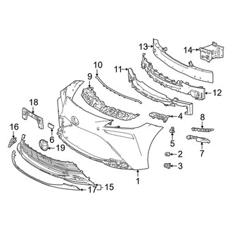 Toyota OE - Front Bumper - Bumper & Components