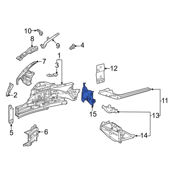 Frame Side Member Crossmember Bracket