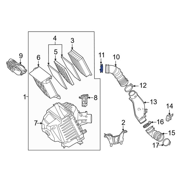 Engine Air Duct Clamp