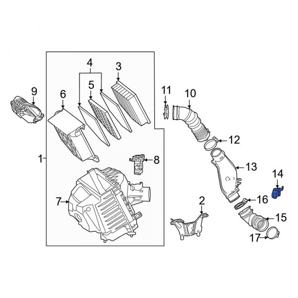 Engine Air Intake Hose Bracket