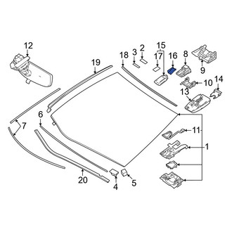 Toyota OE - Front Rain Sensor Cover