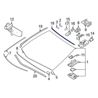 Toyota OE - Front Windshield Molding