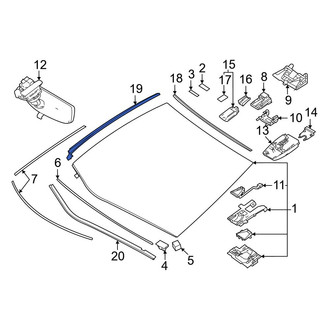 Toyota OE - Front Left Outer Windshield Molding