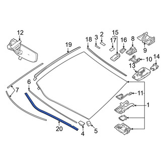 Toyota OE - Front Lower Windshield Molding
