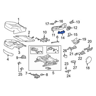 Toyota OE - Front Right Power Seat Switch