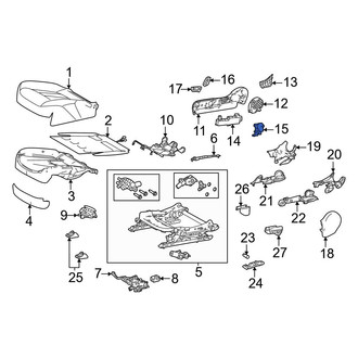 Toyota OE - Front Right Power Seat Switch Bracket