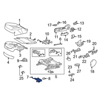 Toyota OE - Right Power Seat Wiring Harness Bracket