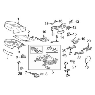 Toyota OE - Seats & Tracks - Passenger Seat Components (Seat Cushion)