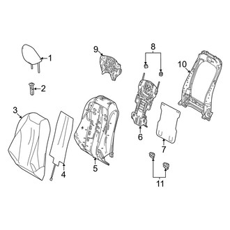 Toyota OE - Seats & Tracks - Driver Seat Components (Seat Back)