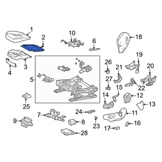 Toyota OE - Front Right Lower Seat Heater Pad