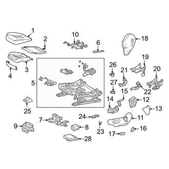 Toyota OE - Seats & Tracks - Driver Seat Components (Seat Cushion)