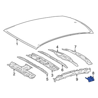 Toyota OE - Right Roof Side Rail Reinforcement