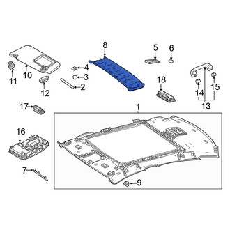 Toyota OE - Center Roof Opening Trim