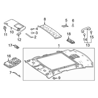 Toyota OE - Roof - Interior Trim (With Panoramic), (Limited)