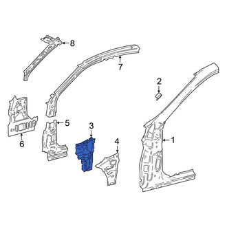Toyota OE - Left Body A-Pillar Reinforcement