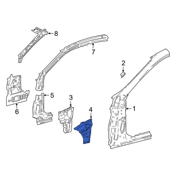 Body A-Pillar Reinforcement Plate