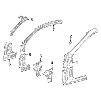 Toyota OE - Pillars, Rocker & Floor - Hinge Pillar