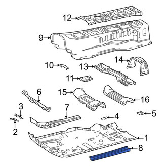Toyota OE - Front Floor Pan Reinforcement