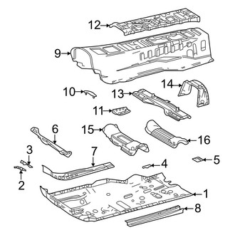 Toyota OE - Pillars, Rocker & Floor - Floor & Rails