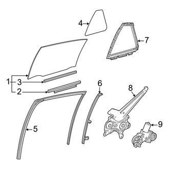 Toyota OE - Rear Door - Glass & Hardware