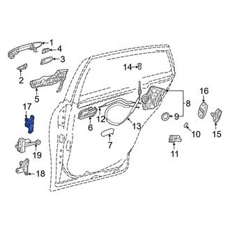 Toyota OE - Rear Left Upper Door Hinge