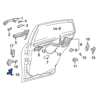 Toyota OE - Rear Left Lower Door Hinge
