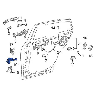 Toyota OE - Rear Left Door Check
