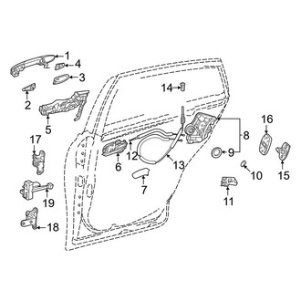 Toyota OE - Rear Door - Lock & Hardware