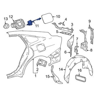 Toyota OE - Rear Fuel Door Latch