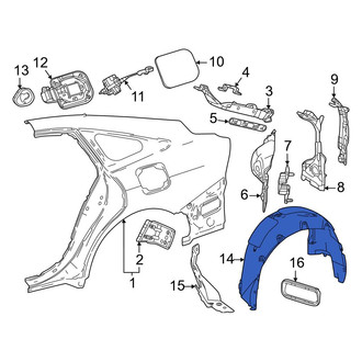 Toyota OE - Rear Left Quarter Panel Splash Shield