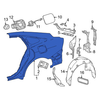 Toyota OE - Rear Left Outer Quarter Panel