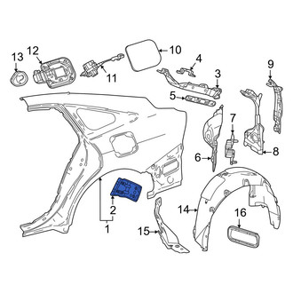 Toyota OE - Left Body C-Pillar Reinforcement