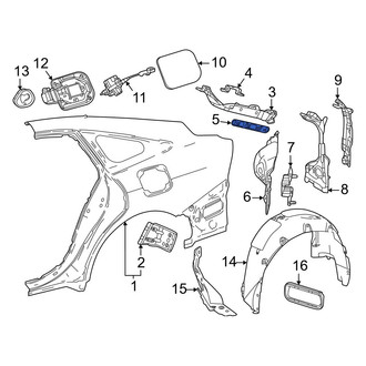 Toyota OE - Left Body D-Pillar Reinforcement