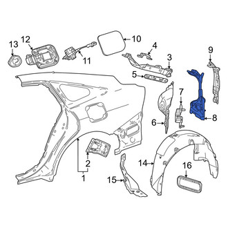 Toyota OE - Rear Left Inner Quarter Panel Extension